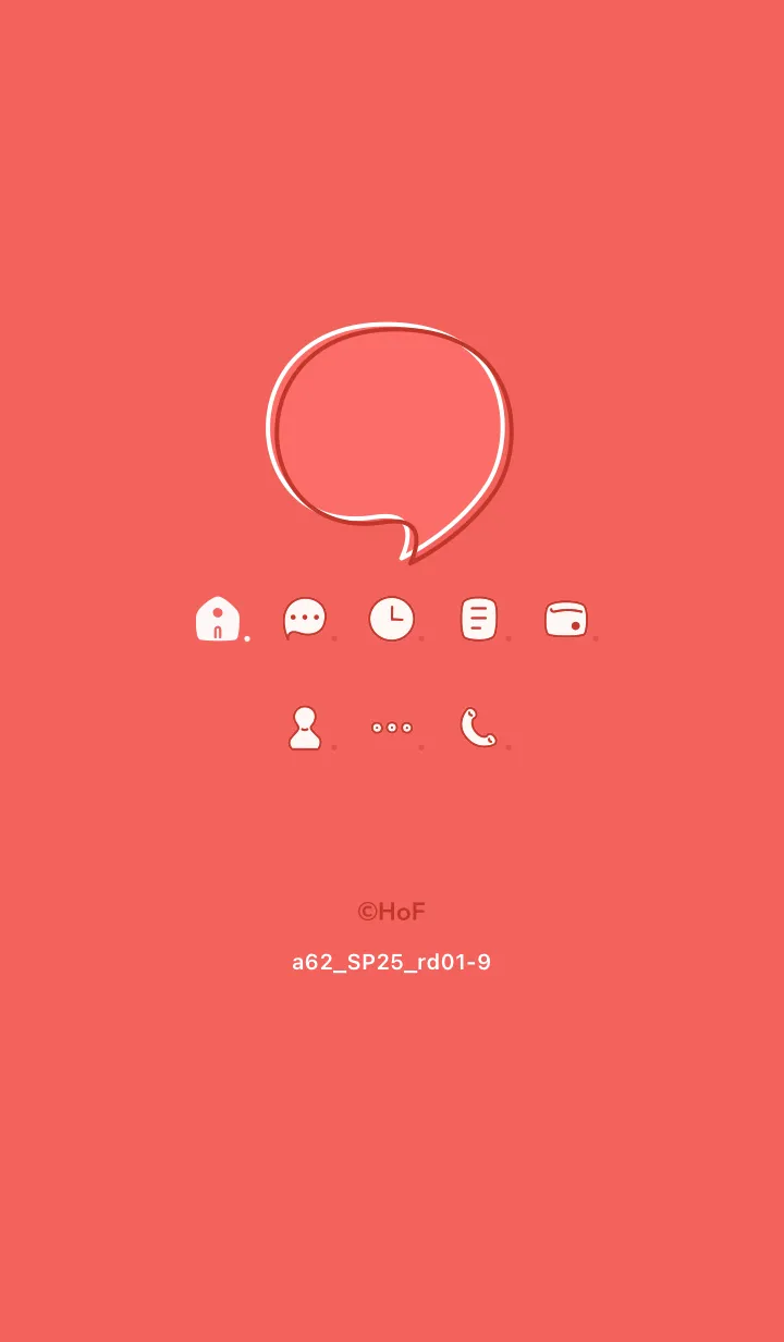 [LINE着せ替え] a62.25_レッド1-9の画像1