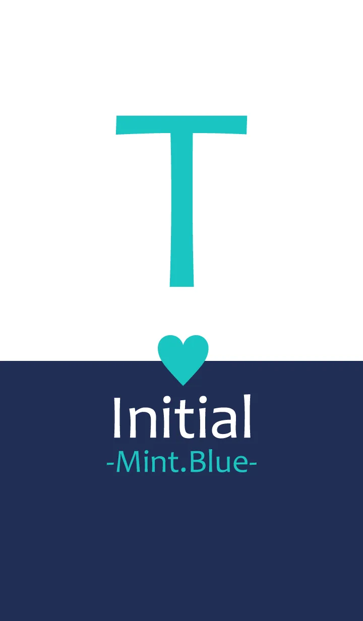 [LINE着せ替え] Initial 'T' -Navy&Mint.Blue-の画像1