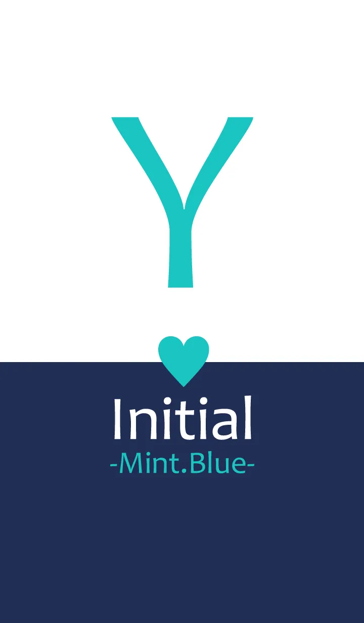 [LINE着せ替え] Initial 'Y' -Navy&Mint.Blue-の画像1