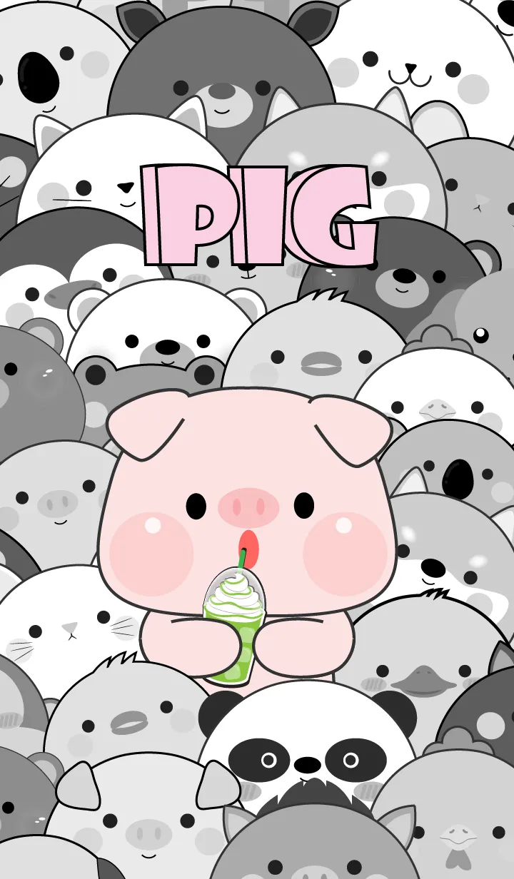 [LINE着せ替え] Simple Special Pig Pig Theme (JP)の画像1
