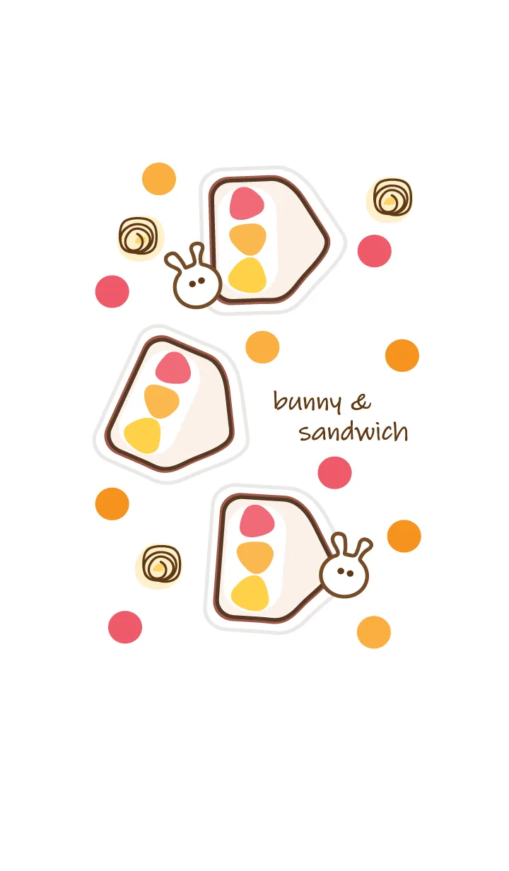 [LINE着せ替え] mini bunny & sandwich 5の画像1
