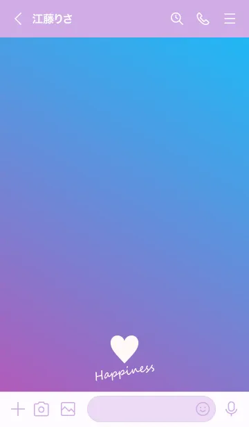 [LINE着せ替え] Small Heart *Pink&Blue*の画像3