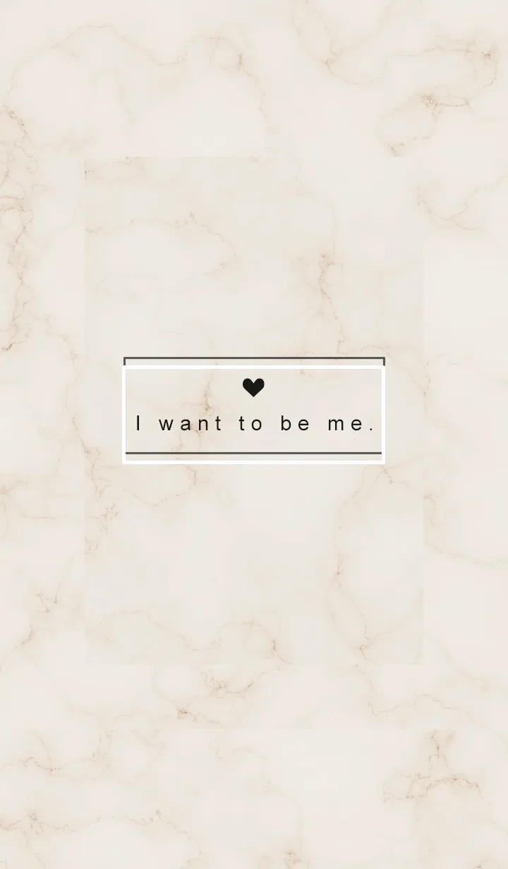 [LINE着せ替え] 「自分らしくいたい」♥大理石・ベージュ2の画像1