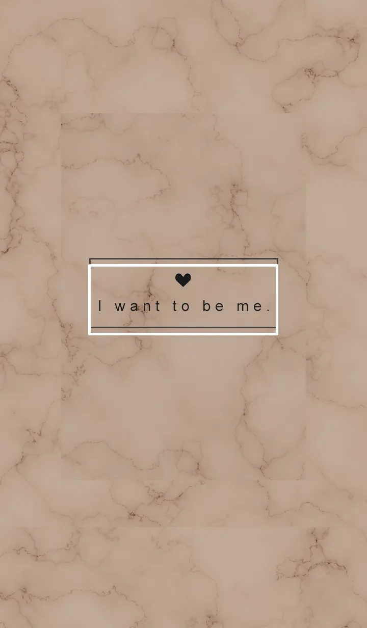 [LINE着せ替え] 「自分らしく」♥大理石・カフェブラウン2の画像1