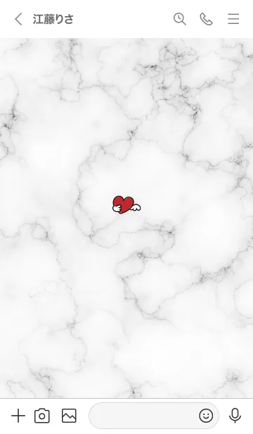 [LINE着せ替え] 「自分を信じて」♥大理石・ホワイトの画像3