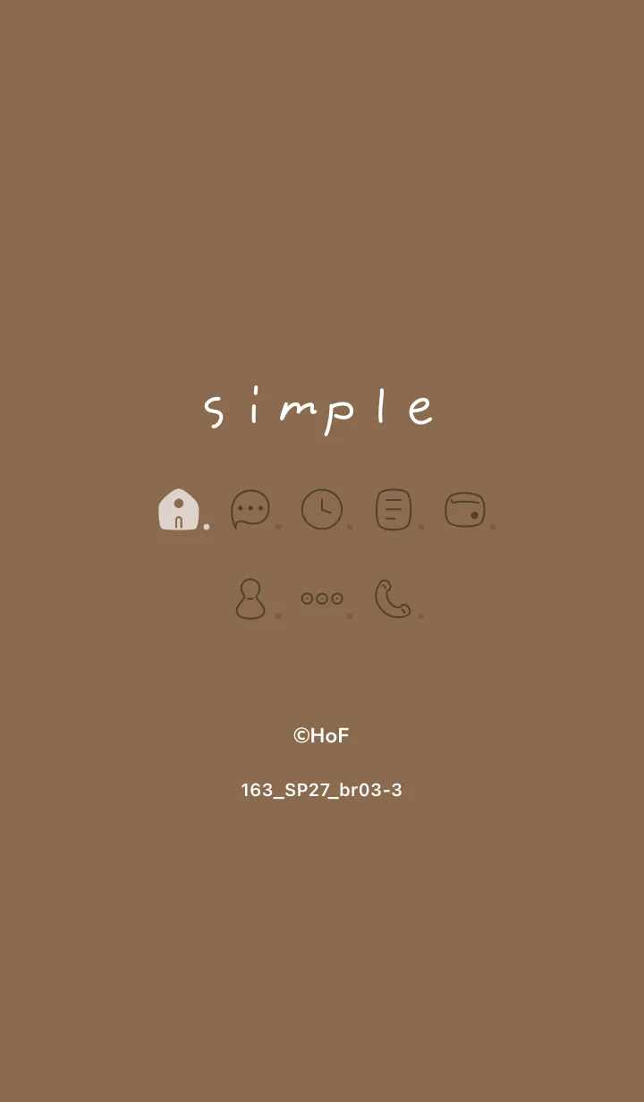 [LINE着せ替え] 163.27_ブラウン3-3の画像1