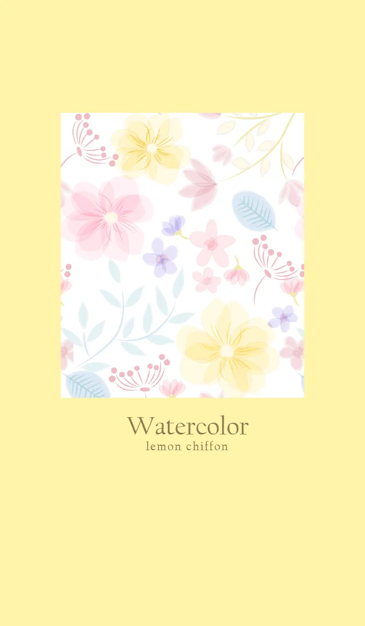 [LINE着せ替え] Watercolor lemon chiffonの画像1