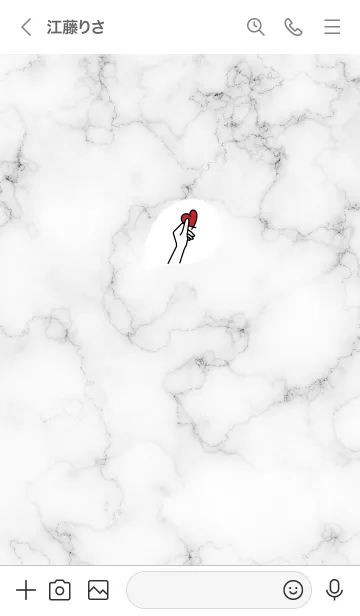 [LINE着せ替え] 「自分を信じて」2♥大理石・ホワイトの画像3