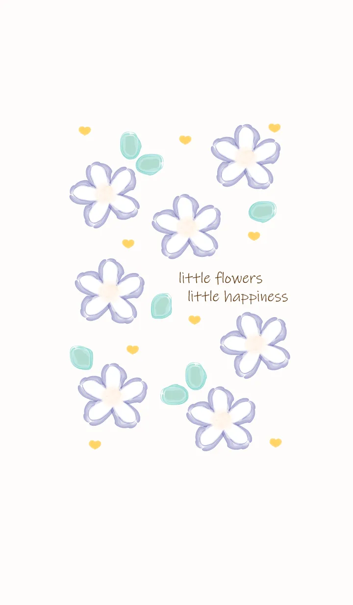 [LINE着せ替え] mini baby blue & white flowers 11の画像1