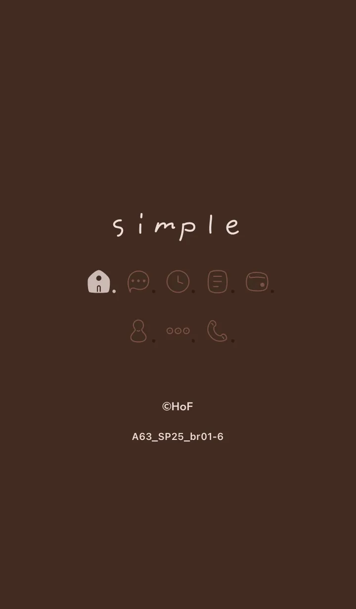 [LINE着せ替え] A63.25_ブラウン1-6の画像1