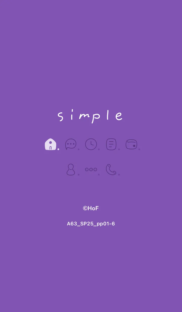 [LINE着せ替え] A63.25_パープル1-6の画像1