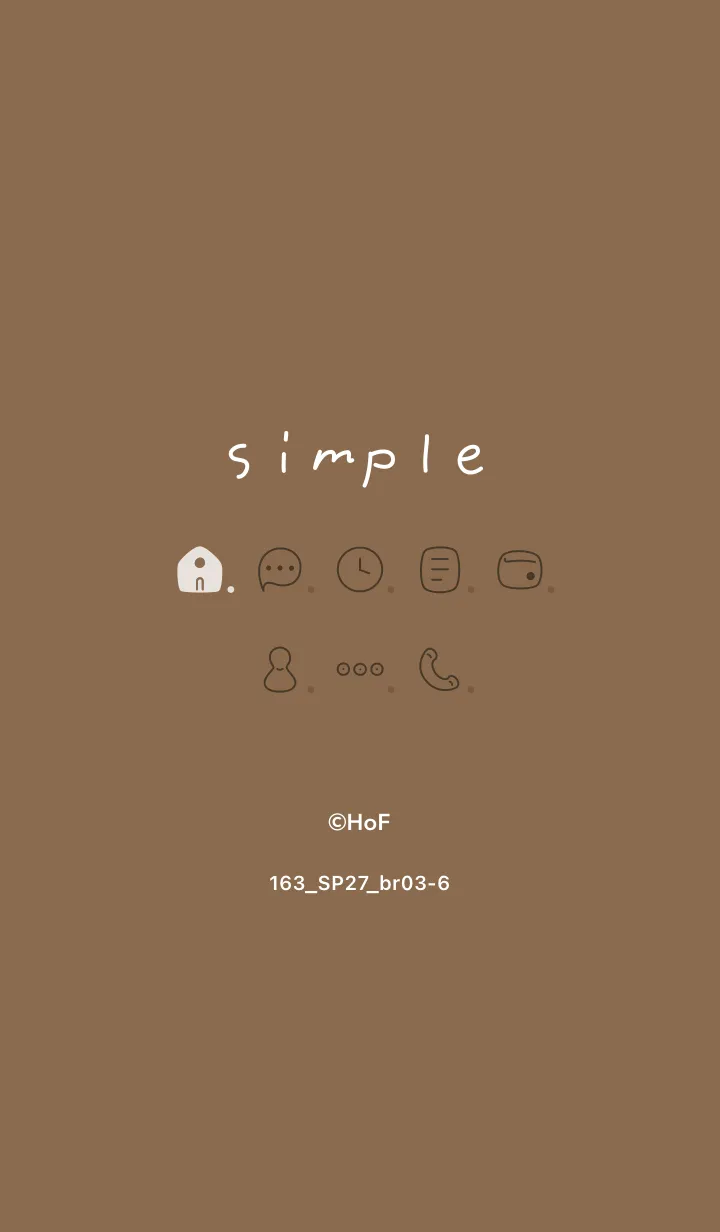 [LINE着せ替え] 163.27_ブラウン3-6の画像1