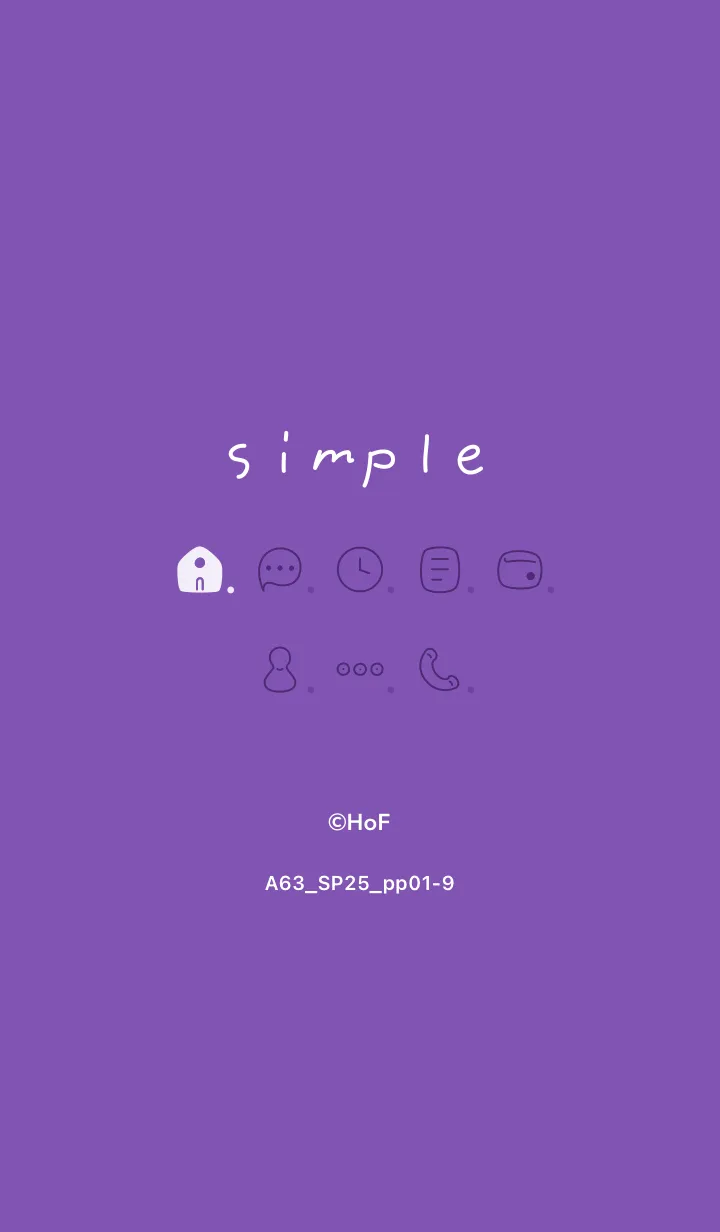 [LINE着せ替え] A63.25_パープル1-9の画像1