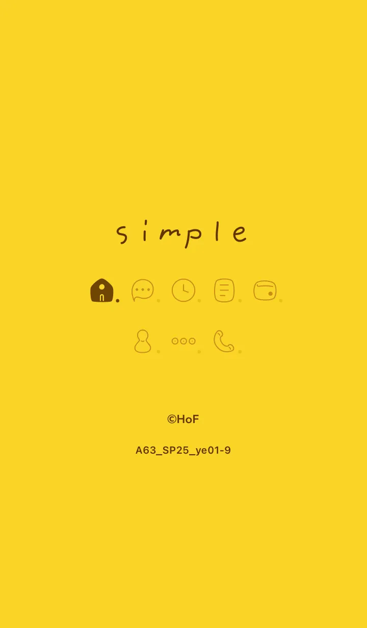 [LINE着せ替え] A63.25_イエロー1-9の画像1