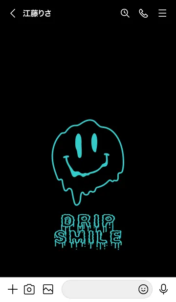 [LINE着せ替え] ドリップ スマイル 004の画像3