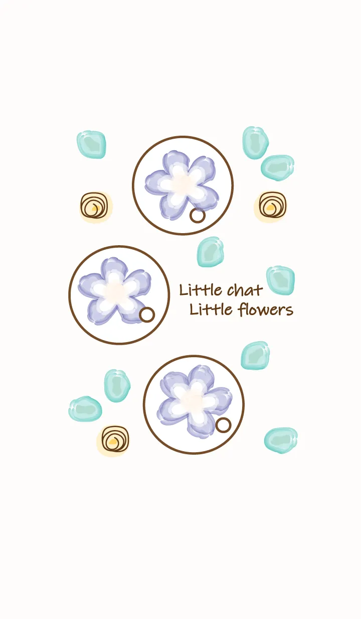 [LINE着せ替え] mini blue flowers 5の画像1