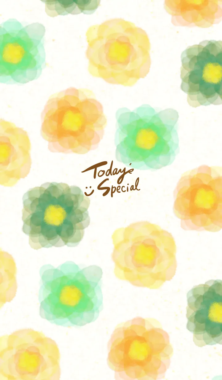 [LINE着せ替え] 水彩カラフルお花10の画像1