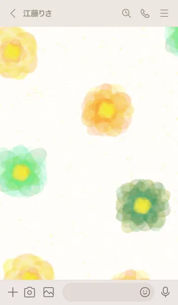 [LINE着せ替え] 水彩カラフルお花10の画像3