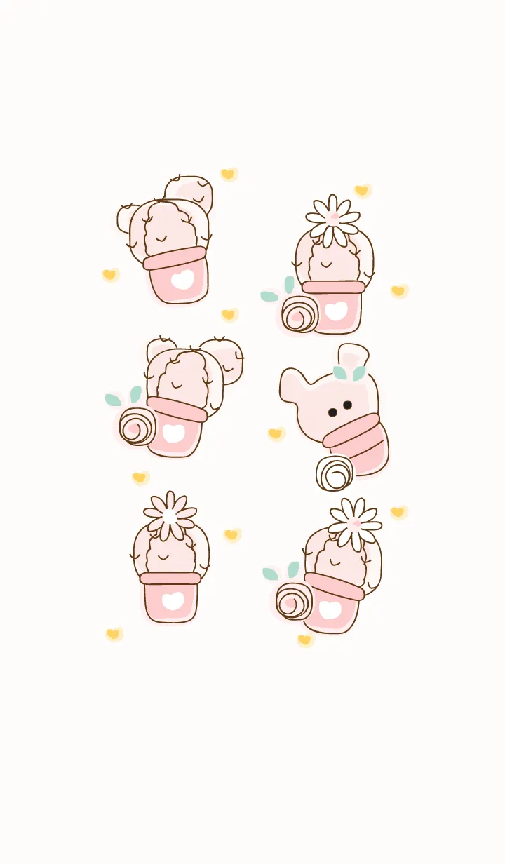 [LINE着せ替え] Lovely cactus 136 :)の画像1