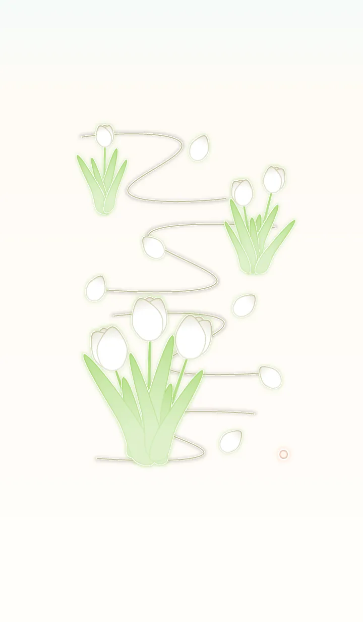 [LINE着せ替え] White Tulip！ (Beige V.4)の画像1