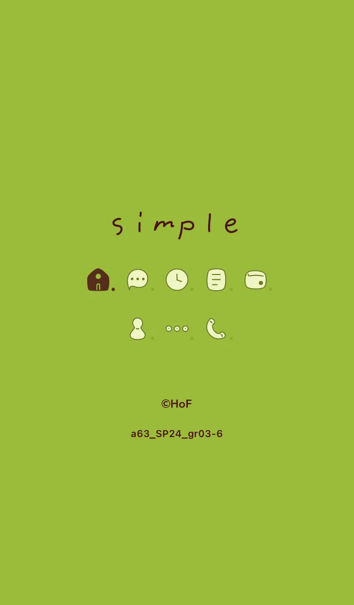 [LINE着せ替え] a63.24_グリーン3-6の画像1