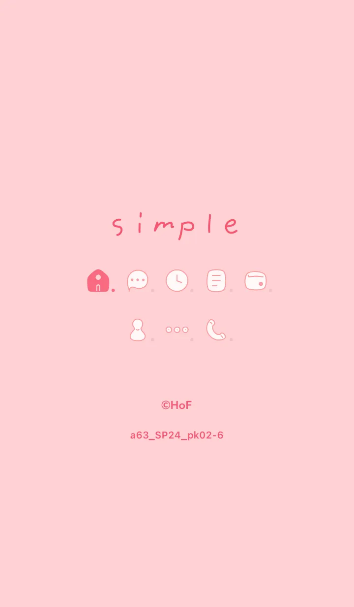 [LINE着せ替え] a63.24_ピンク2-6の画像1