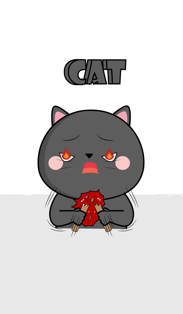 [LINE着せ替え] I'm Argry Black Cat  Theme (JP)の画像1