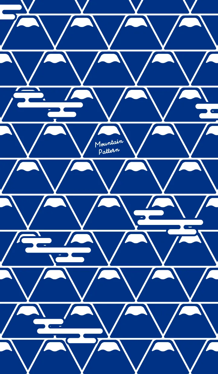 [LINE着せ替え] シンプルな富士山パターン／紺色の画像1