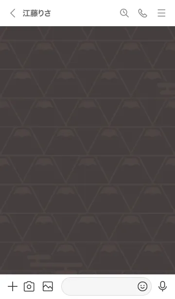 [LINE着せ替え] シンプルな富士山パターン／紺色の画像3