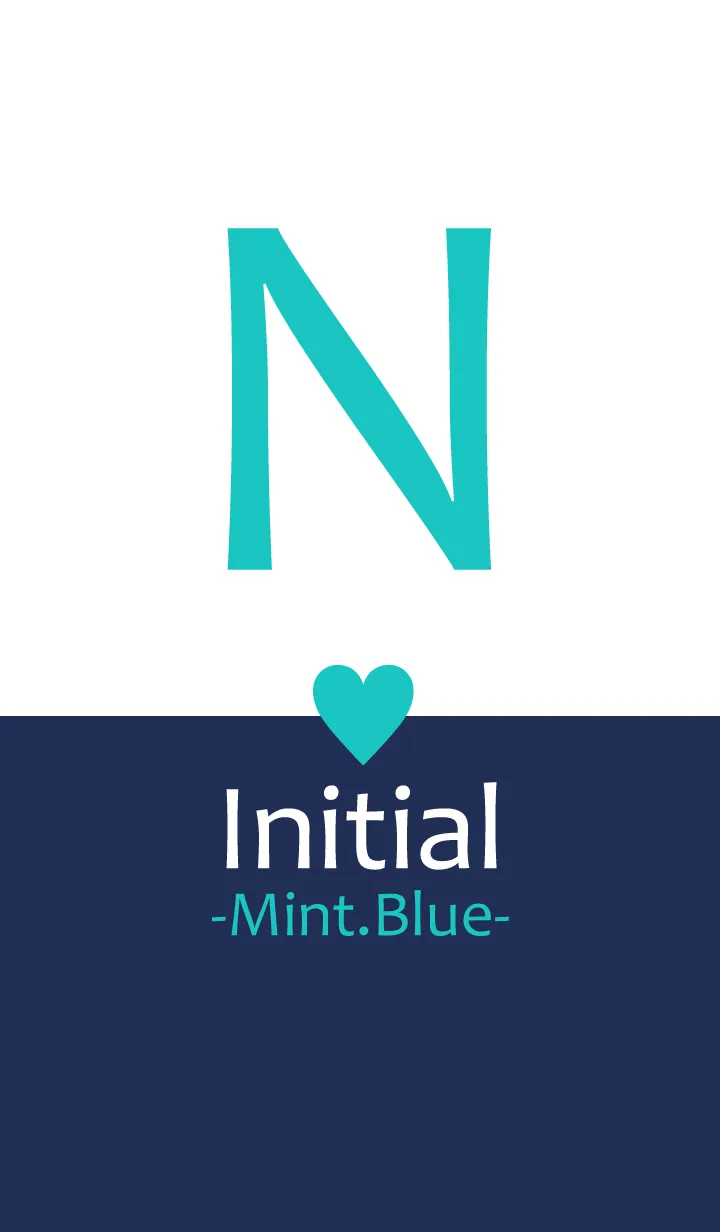 [LINE着せ替え] Initial 'N' -Navy&Mint.Blue-の画像1