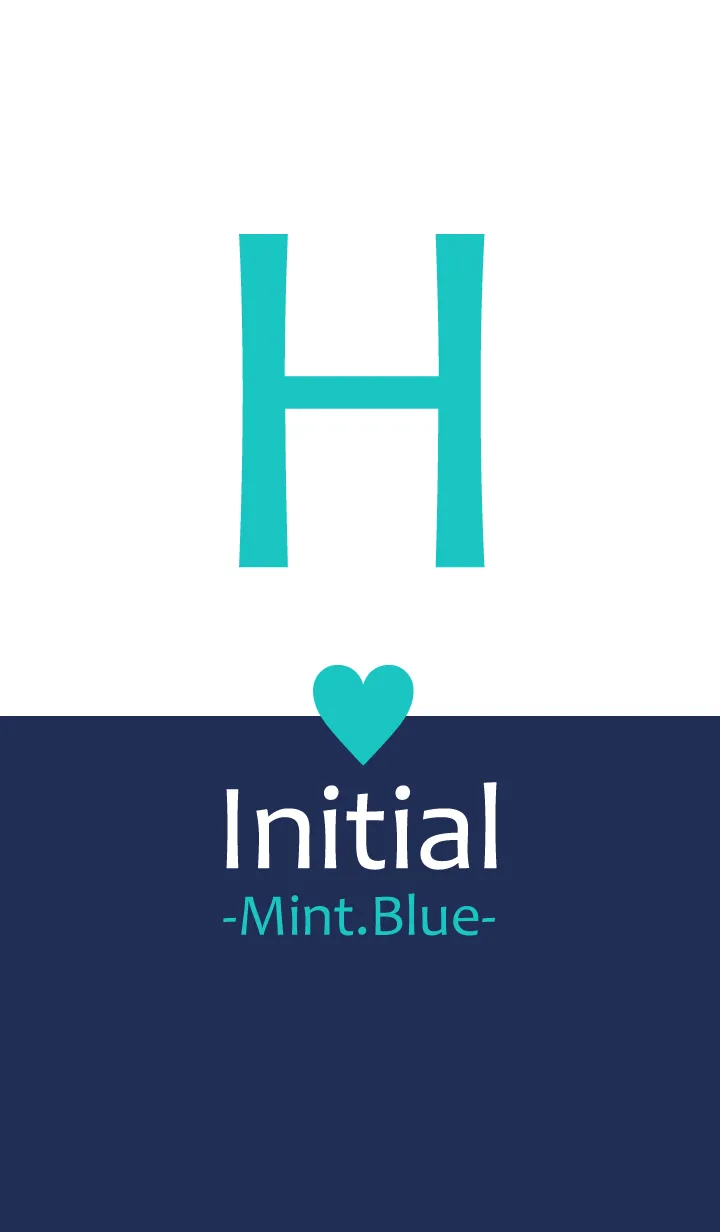 [LINE着せ替え] Initial 'H' -Navy&Mint.Blue-の画像1