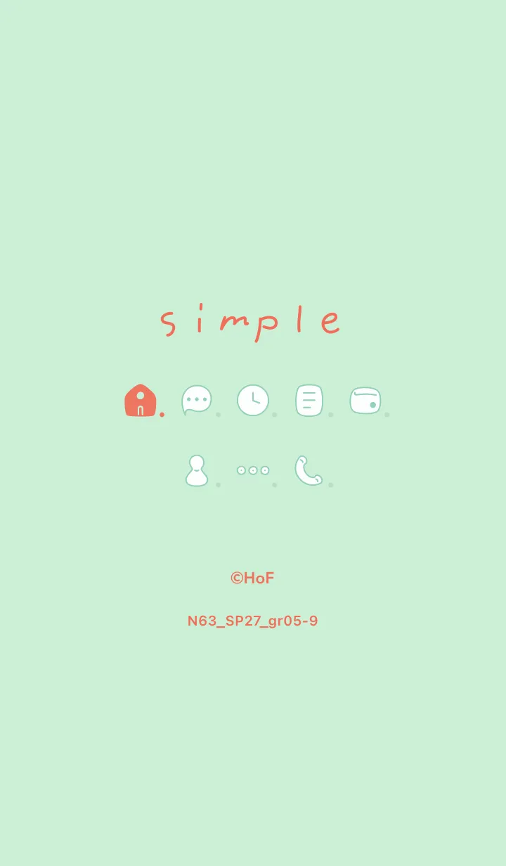 [LINE着せ替え] N63.27_グリーン5-9の画像1