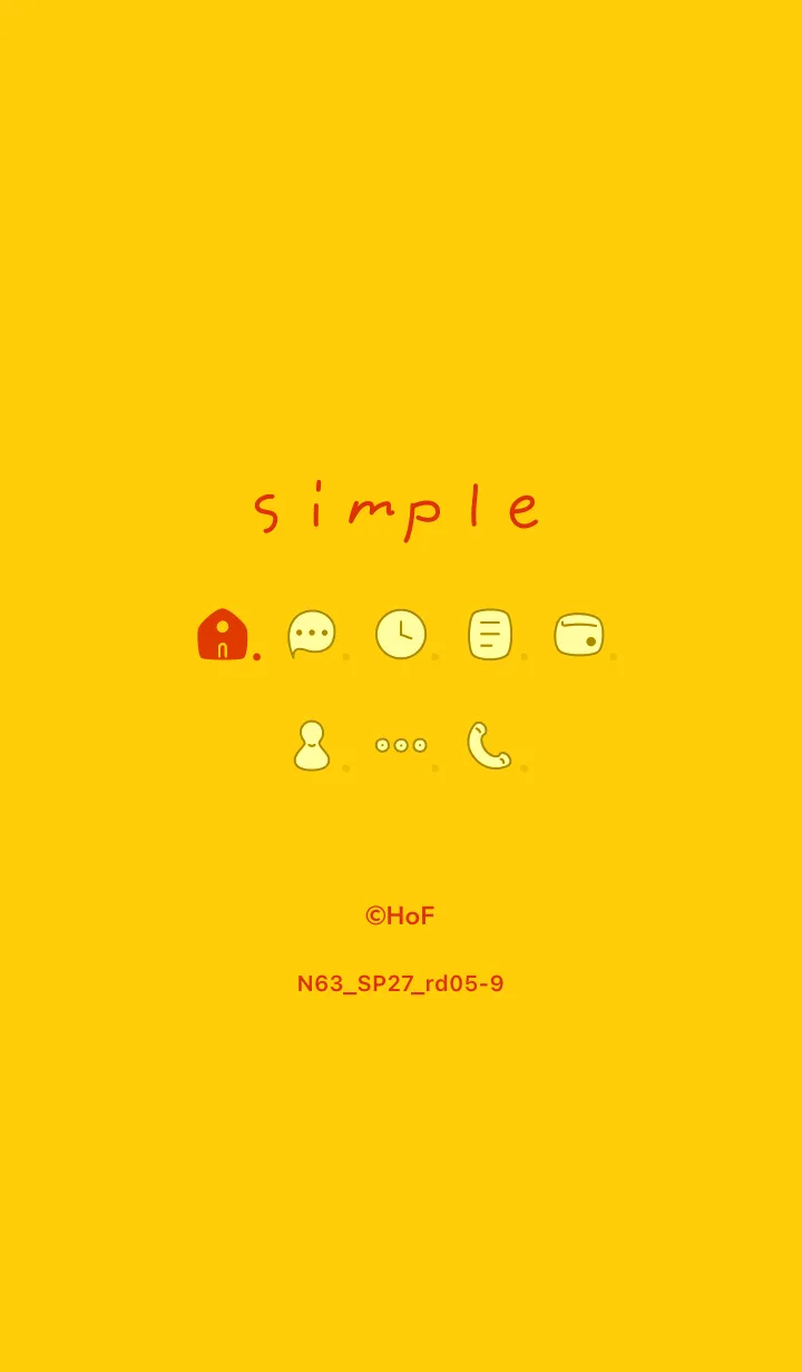 [LINE着せ替え] N63.27_レッド5-9の画像1