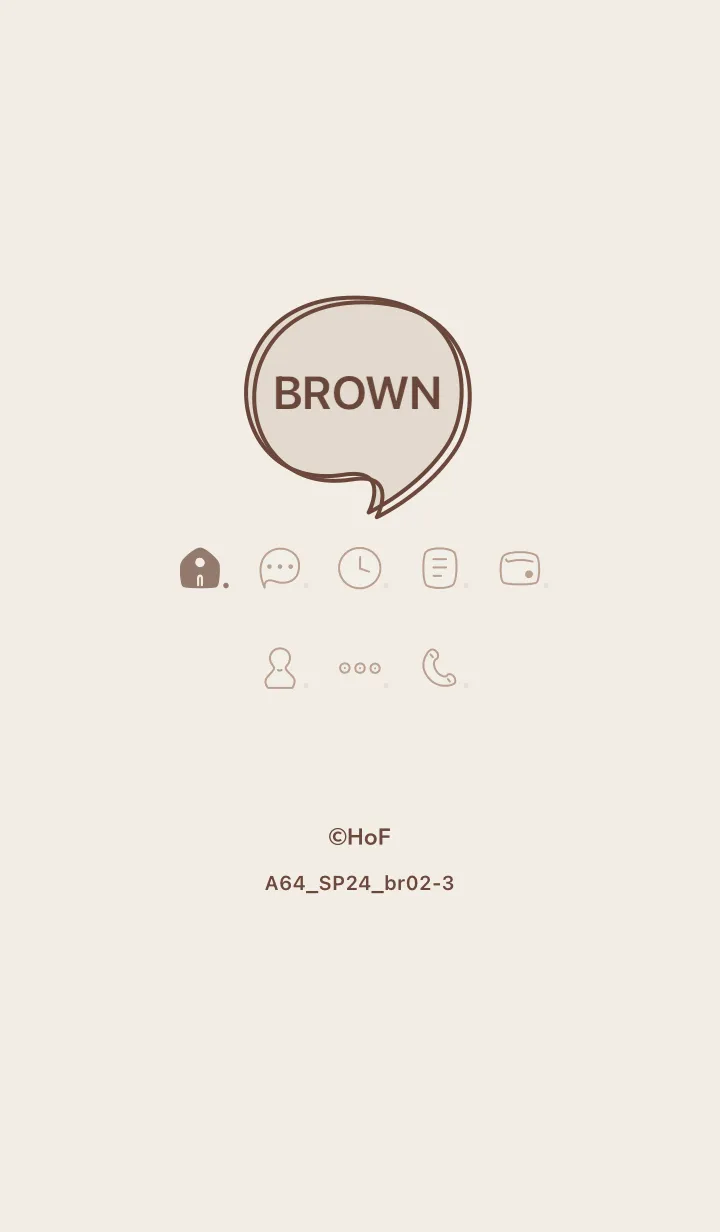 [LINE着せ替え] A64.24_ブラウン2-3の画像1