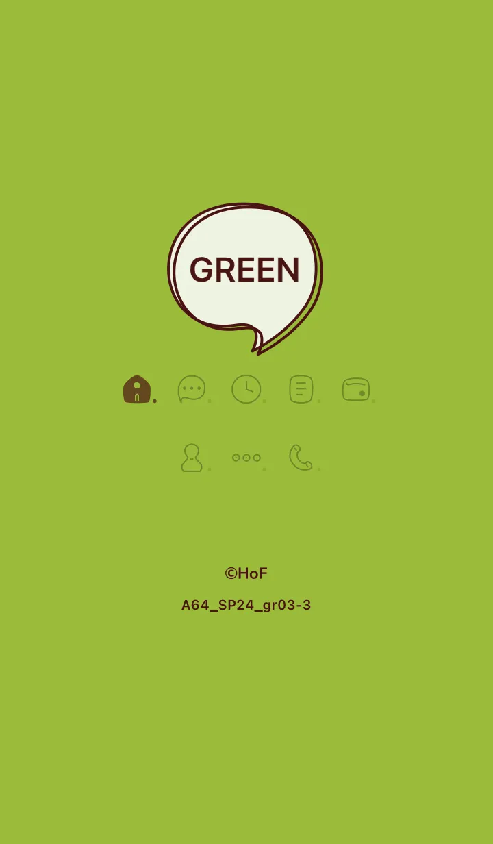 [LINE着せ替え] A64.24_グリーン3-3の画像1