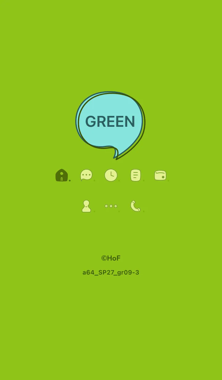 [LINE着せ替え] a64_27_グリーン9-3の画像1