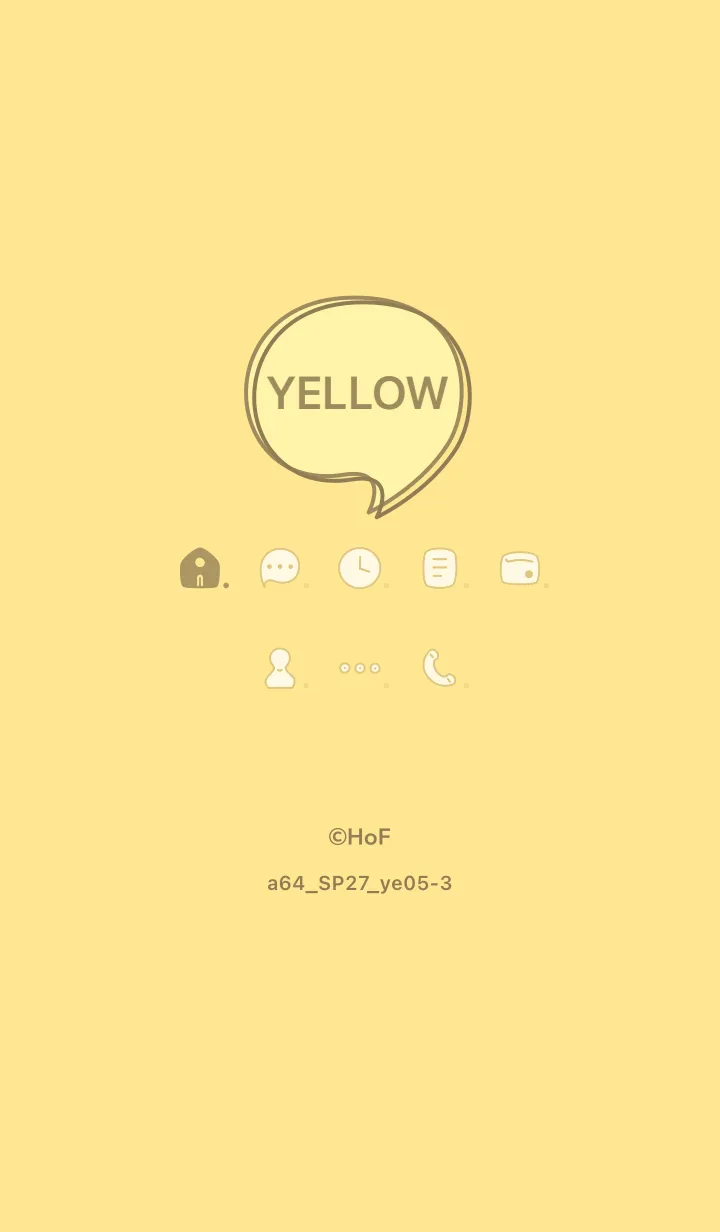 [LINE着せ替え] a64_27_イエロー5-3の画像1