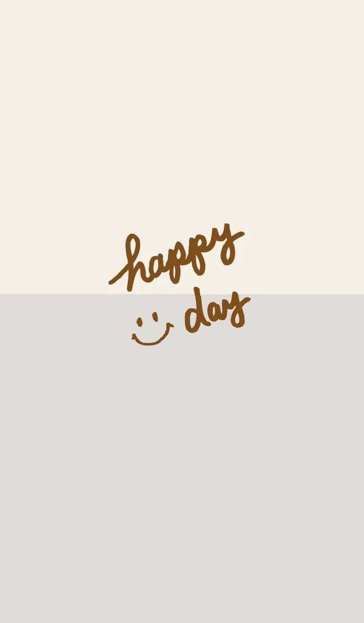 [LINE着せ替え] シンプルスマイルベージュとグレイッシュ10の画像1