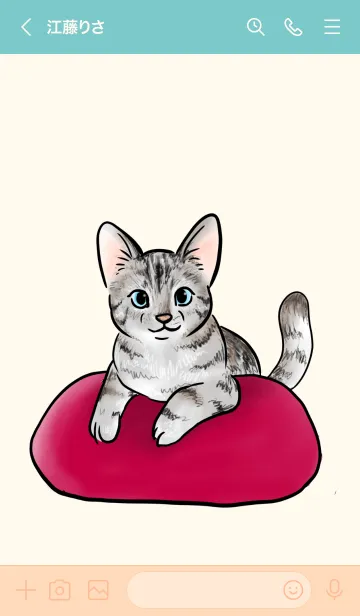 [LINE着せ替え] サバトラ猫の着せ替えの画像3