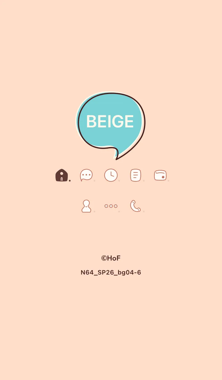 [LINE着せ替え] N64_26_ベージュ4-6の画像1