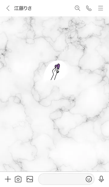 [LINE着せ替え] 「自分を信じて」2♥大理石・パープルの画像3