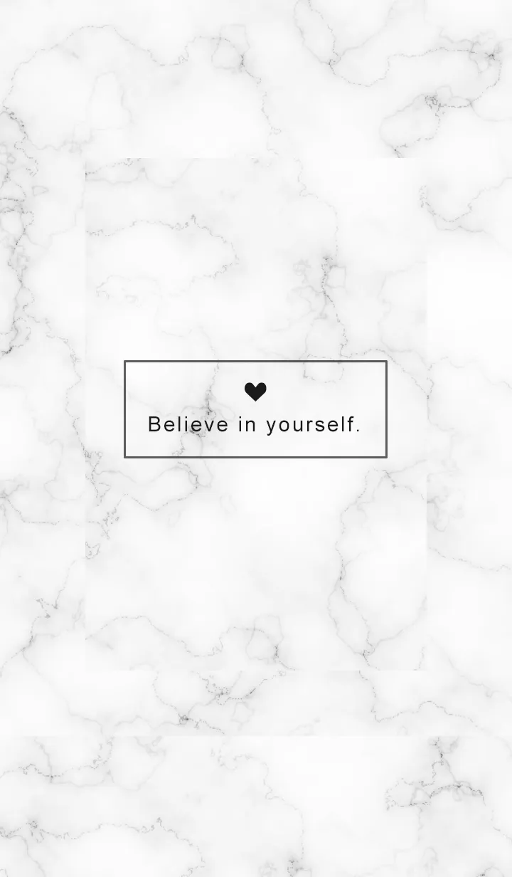 [LINE着せ替え] 「自分を信じて」♥大理石・ホワイト2の画像1