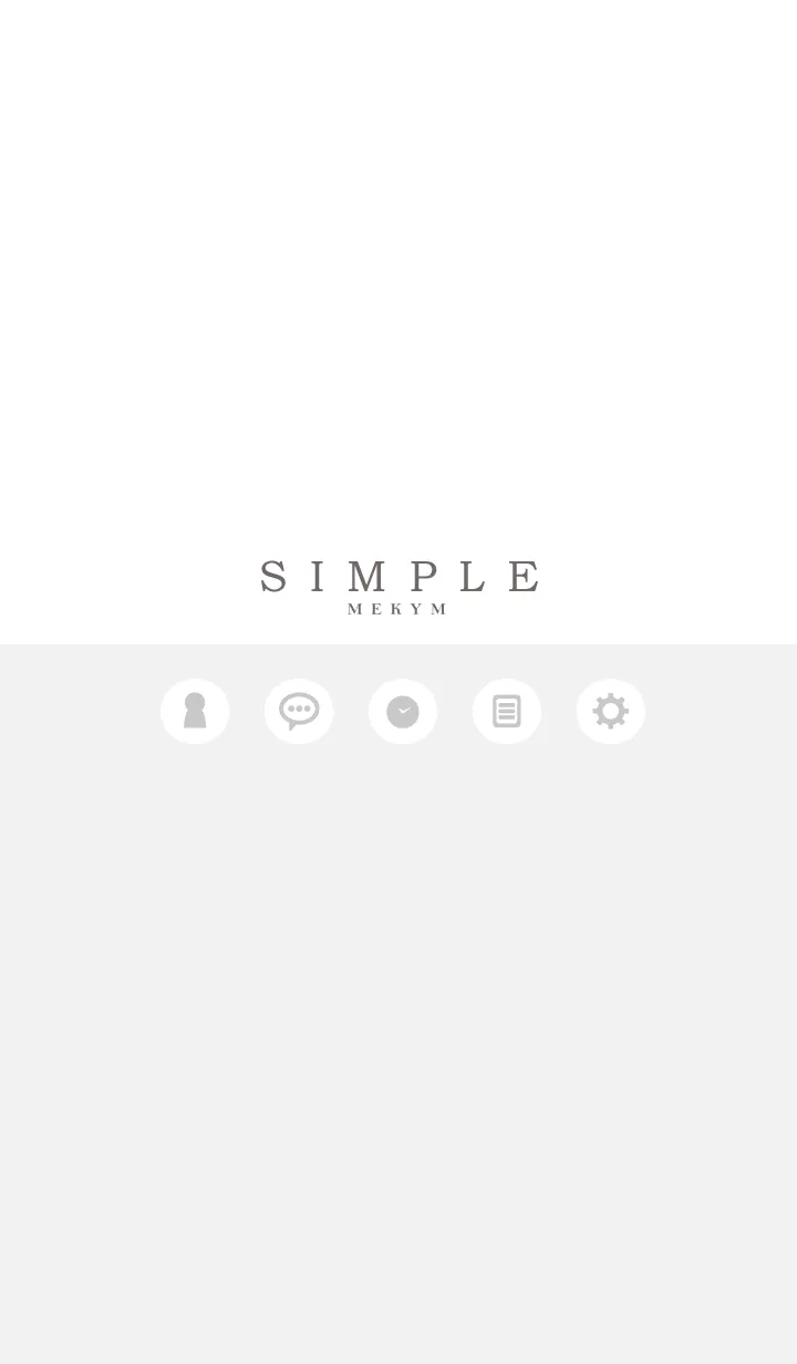 [LINE着せ替え] SIMPLE ICON WHITE-MEKYM 6の画像1