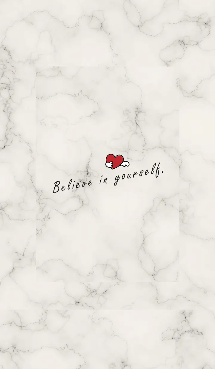 [LINE着せ替え] 「自分を信じて」♥大理石・ベージュの画像1