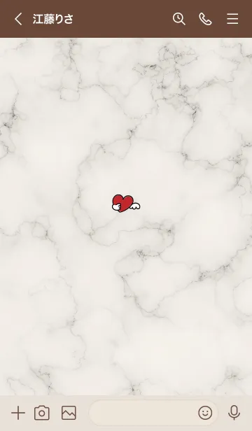 [LINE着せ替え] 「自分を信じて」♥大理石・ベージュの画像3