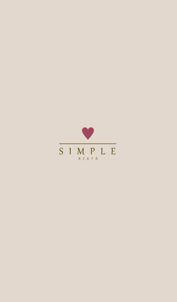 [LINE着せ替え] DUSKY BEIGE.SIMPLE HEART 23の画像1