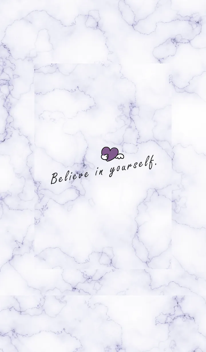 [LINE着せ替え] 「自分を信じて」♥大理石・パープル5の画像1