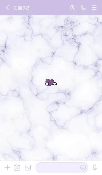 [LINE着せ替え] 「自分を信じて」♥大理石・パープル5の画像3