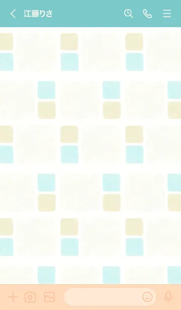 [LINE着せ替え] 水彩四角ベージュ7の画像3