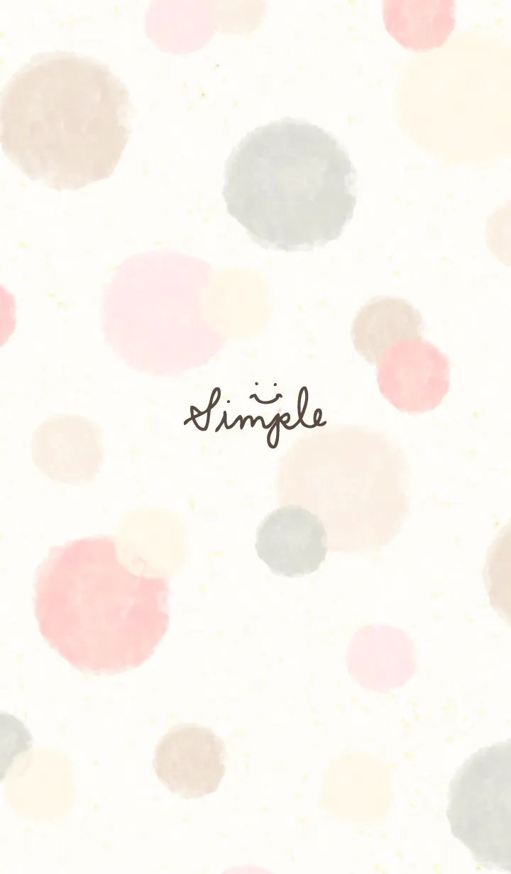 [LINE着せ替え] 丸 水彩 ピンク7の画像1